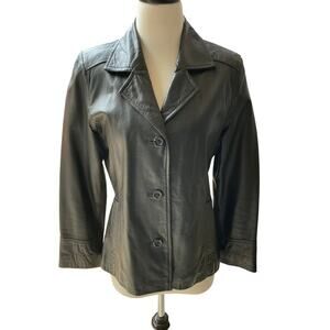 Genuine Leather Blazer Jacket Size PS